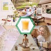 6 Pack Clear Cup Filled Beewaxs 12-Hour Beeswax Prayers Candle,Long