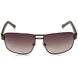 Fossil Men's FOS3060s Rectangular Sunglasses, Dark Ruthenium Gray/Gray Gradient, 63 mm