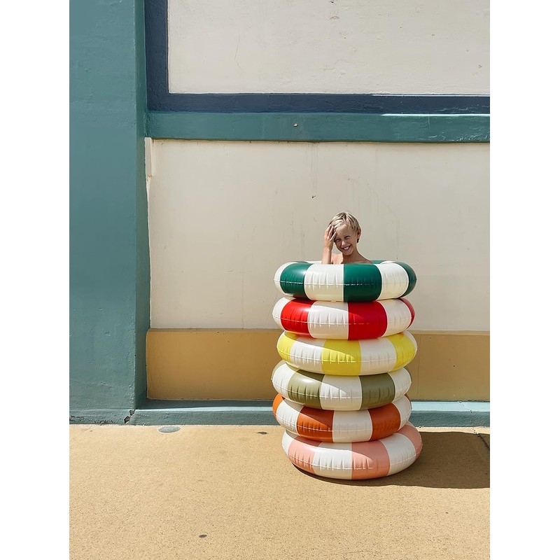 Petites Pommes Classic Striped Swim Ring Pool Float for Children