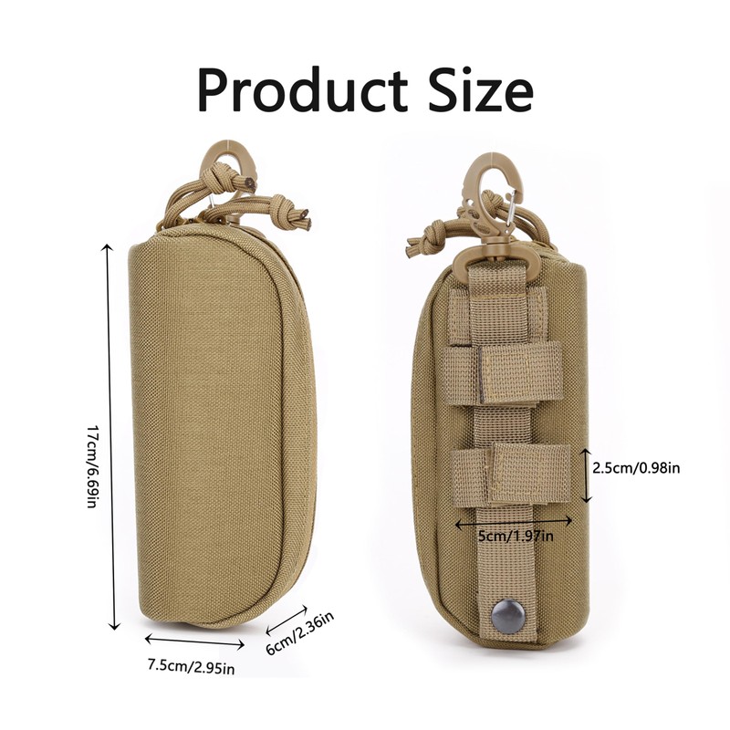 GMYIAK Fabric Glasses Case, khaki