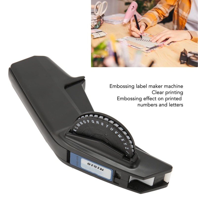 Embossing Label Maker with 2 Rolls Tape DIY Manual Clear