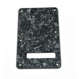 KAISH ST/Strat Style Standard Guitar Back Plate ST Tremolo Trem Cover for USA Strat/Stratocaster Black Pearl