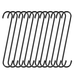 Belit 12 Pack Extra Large S Hooks, 10 inch Heavy Duty Long S Hooks for Hanging Plant, Tree Branch, Bird Feeder, Pots and Kitchenware