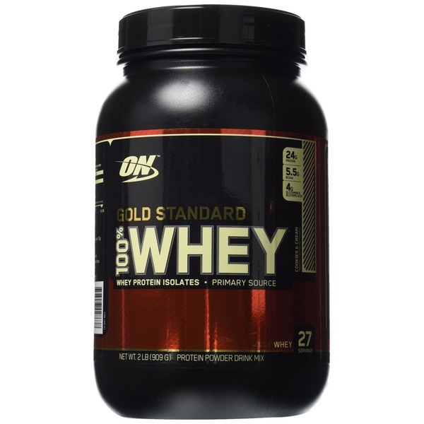 Optimum Nutrition 100% Gold Standard Whey Protein Cookies and Cream 2 lbs