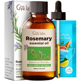 Gya Labs Frankincense Oil for Skin & Rosemary Oil for Hair Set - 100% Natural Aromatherapy Grade Essential Oils Set - 2x4 Fl Oz - Gya Labs