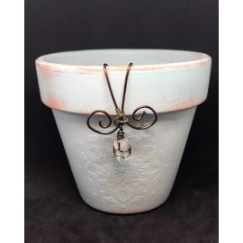 Lost Science Crystals Crystal Planter Decoration, Pot Hugger, Garden Decor, Crystal, Arkansas Quartz