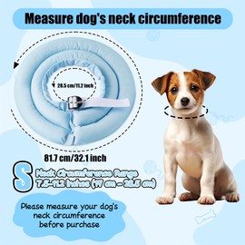 GQIRIL Soft Dog Cone Collar - Adjustable Comfy Recovery Cone for Small Dogs After Surgery to Stop Licking, Waterproof Elizabethan Protective Neck Donut Collar Alternative for Pet Cat Puppy (Blue, S)