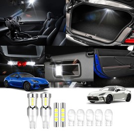 KUNGKIC Toyota GR86 ZN8 Subaru BRZ ZD8 2021~2025 Dedicated LED Room Lamp, Luggage Lamp, Tail Lamp, Vanity Lamp, Visor, Room Lamp, Door Lamp, Car Interior and Exterior Custom Parts, White, 6000K, 9