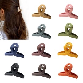 VelvetGlow 10 Pack Small Hair Clips For Thin/Medium Fine Hair/Bangs, 1.5 Inch Matte Small Claw Clips, Non-Slip Mini Jaw Clips With Gift Box