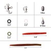Fishing Wacky Worm Kit Fishing Lure Rig Kit, 163Pcs Wacky