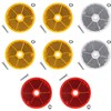 8 Pack Orange White and Red Round Reflectors Diameter 60mm