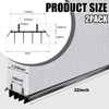 Pushglossy 2 Pcs Door Bottom Seal with Vinyl Fins Threshold