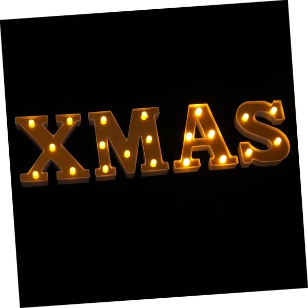 Operitacx 4 Stück LED Licht Buchstabenleuchte für Weihnachtsdeko und Festliche