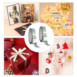 2 Rollos De Cinta Decorativa Para Cuaderno,Cinta Washi holográfica plateada de 1,5 cm Cintas de papel de aluminio Washi de 50 m para manualidades, adhesivas, para decoración de manualidades