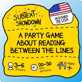 Subtext Showdown: Word Association Board Games for Adults, Teens & Family (3-6 Players) — Fun Games for Adults and Teens Groups — Funny Card Games for Family Game Night, College or Birthday Party