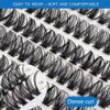 Bransfy False Eyelashes Clusters 280pcs DIY Eyelash Extension D Curl