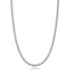 Jewlpire Silver Chain for Men, 4mm Mens Necklace Cuban Link