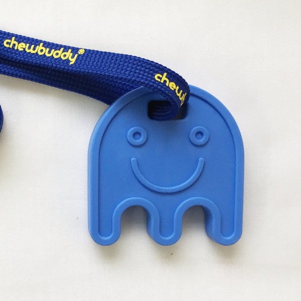 Chewbuddy Sensory Direct Ghost & Lanyard - Pack of 1, Sensory Toy for a Fidget, Chew or Teething Aid | For Kids, Adults, Autism, ADHD, ASD, SPD, Oral Motor or Anxiety Needs | Blue