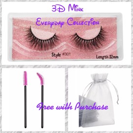 Aliya Ryan NIB Everyday 3D Luxury Faux Mink Strip False Lashes short Length 12 mm style 301