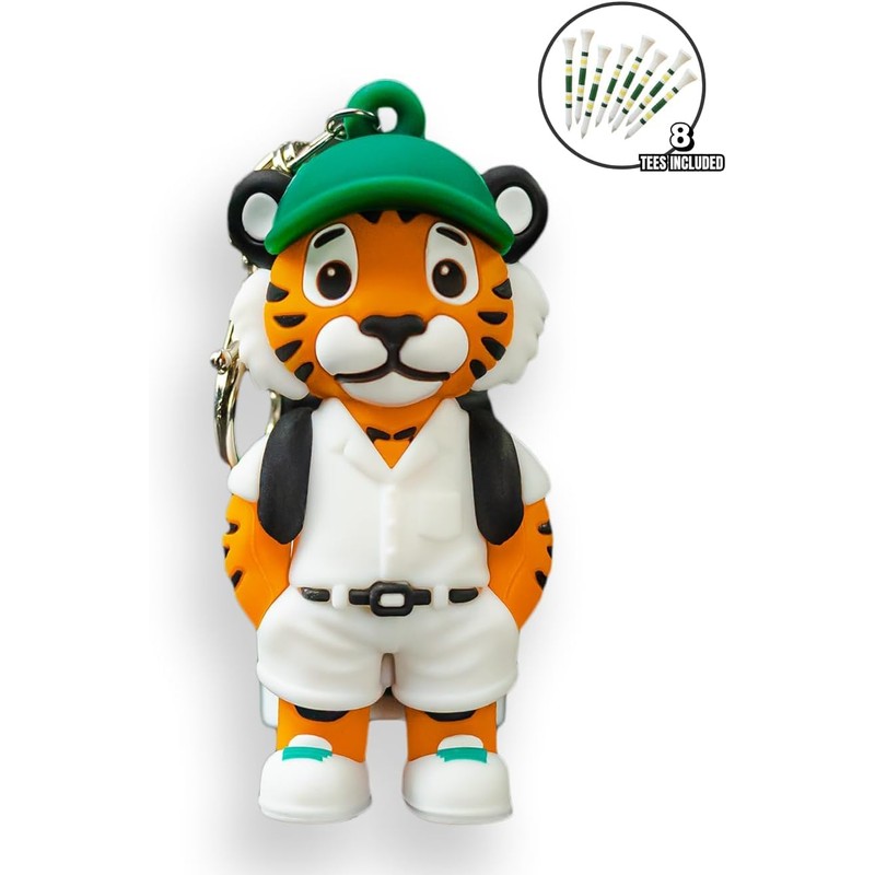 Tiger Caddy Golf Tee Holder Tea Case with 8 Tees,