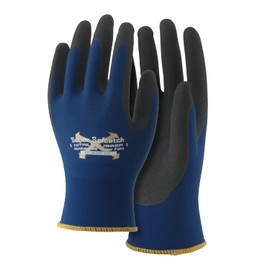Otafuku Gloves, Nitrile Backless Gloves, Sofcatch EX Fit, 13 Gauge, Nylon, Coating: Nitrile Rubber, A-398, Navy, L