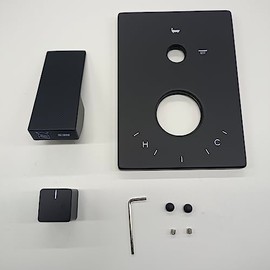 KES Shower System Replacement Handle, Diverter Knob and Cover Plate for Shower Head and Bathtub Spout Matte Black, XB-ST-BK