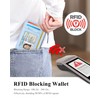 Teskyer Slim Minimalist Wallet, RFID Blocking Credit Card Holder Leather