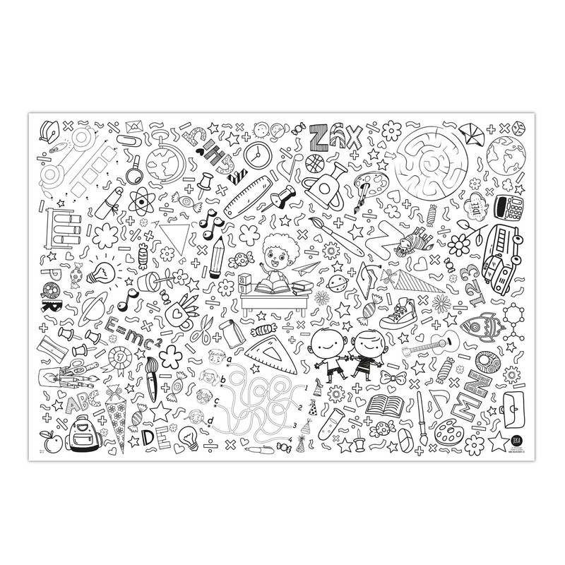 Creative Pack of 4 Colouring Paper Tablecloths – First Day