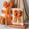 LaRibbons Orange Linen Wired Ribbon 1 1/2 Inch x 12