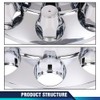 PIT66 Chrome Rear Wheel Axle Hub Cover Kit Semi ABS