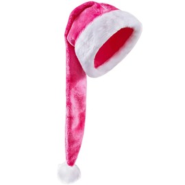 Santa Hat Christmas Hat for Adults, Christmas Party Hat for Men and Women, 75CM Plus Long Xmas Hat Luxury Santa Claus Hat, Christmas Headdress Accessory Props Xmas Holiday Theme Party Prom dress up