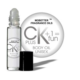 C Plus K Plus One Equals Fun Unisex Body Oil 1/3 oz roll on Glass Bottle MoBetter Fragrance Oils