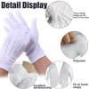 UYGTHI Plain White Cotton Gloves for Men – Soft, Lightweight,