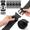 TERLUNNSI Buckle Webbing Set 20 mm, 6 Yards Black Nylon