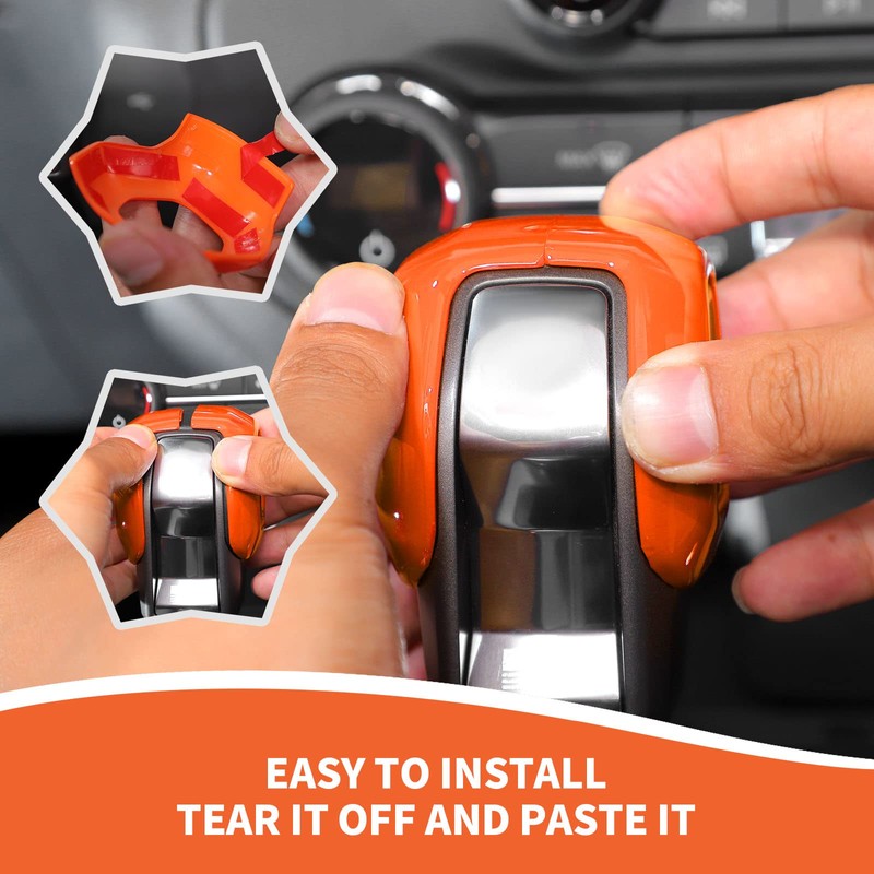 RAZPOY Gear Shift Knob Trim Cover Compatible with 2021-2023 Ford