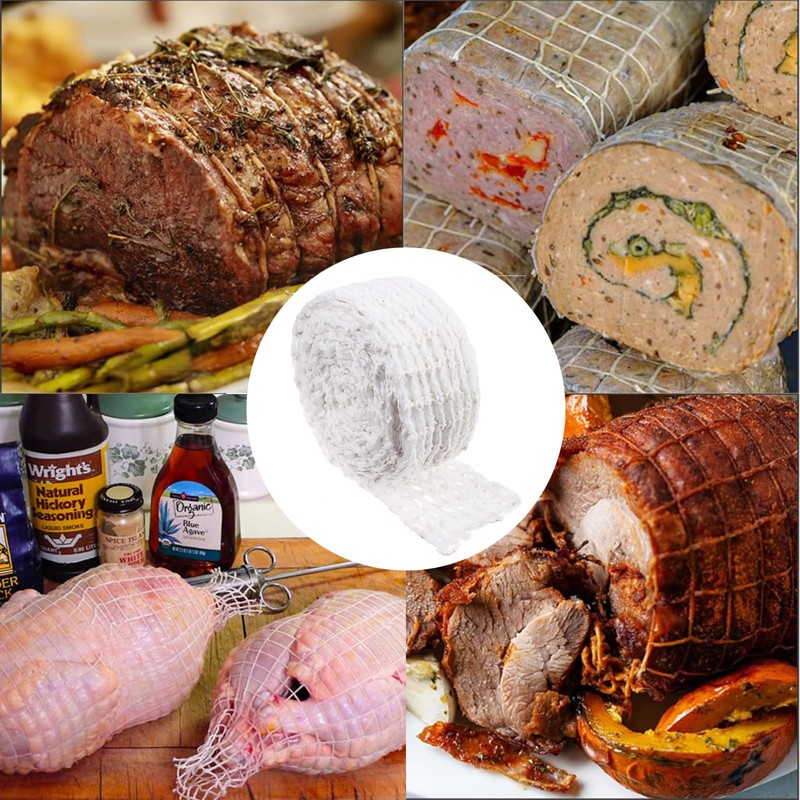 Belvanr Rolled Roast Net, 18 Holes, Meat Net for Rolled