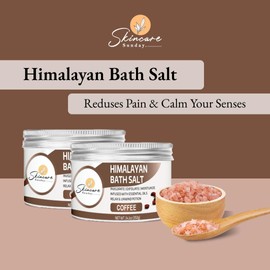 Skincare Sunday Himalayan Bath Salts – Pack of 2 | Infused with Minerals and Essential Oils - Invigorate | Exfoliate | Moisturize | Detoxify | Cleanse - Relaxing & unwinding Potion (Coffee)