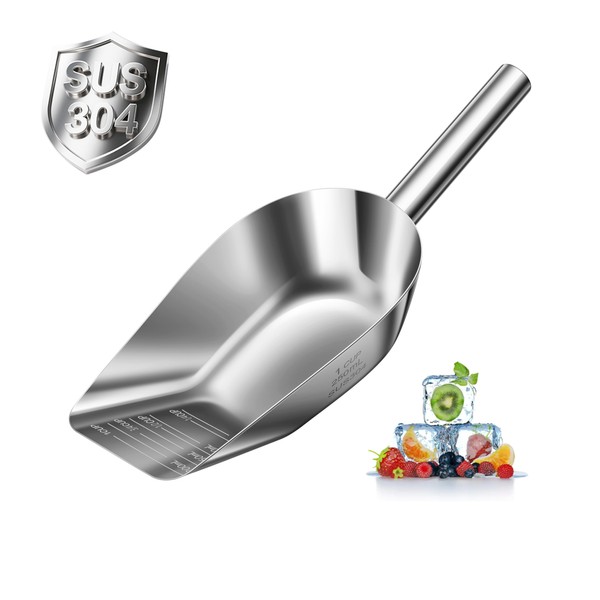 Mutclord Mutclord Metal-Small Ice-Scoop for Freezer-Machine Bucket - 304 stainless