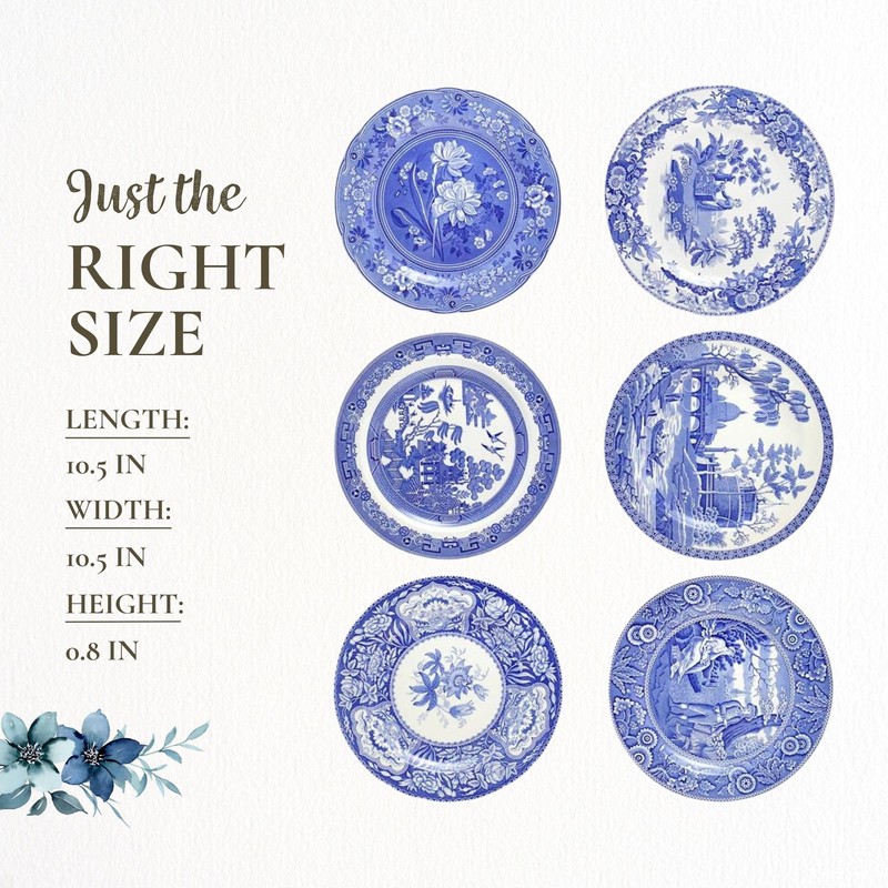 Spode Blue Room Georgian Plate Set, Set of 6 -