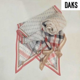 Daks 대구백화점 닥스체크 폴리 주름 스카프(SKO020) Daegu Department Store Daks Check Polyester Pleated Scarf (SKO020)