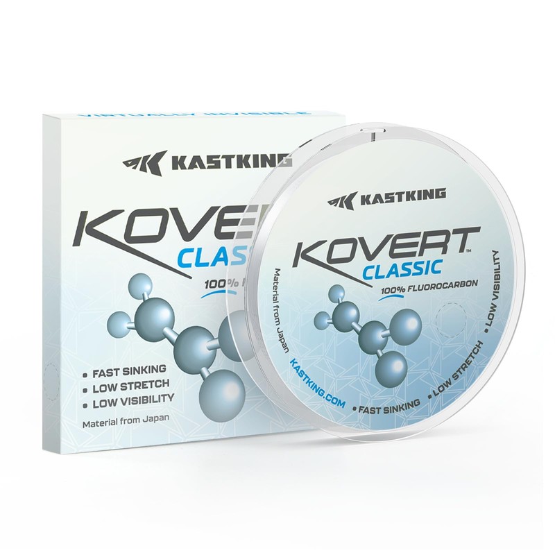 KastKing Kovert Classic Fluorocarbon Fishing line, 8LB 50Yd