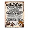 MY DOG'S BEDTIME PRAYER RETRO STYLE METAL TIN SIGN/PLAQUE DOG