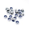 20Pcs M10 x 1mm Nylon Insert Hex Lock Nuts, 304
