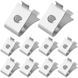 ULTECHNOVO 10pcs Shelf Clips, Shelf Bracket Clips Adjustable Supports Clip Pilaster Shelf Pegs, Heavy Duty Metal Shelving Brackets Clips for Kitchen Cabinet Bookcase