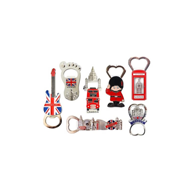 Great Mix of Famous London Icons Fridge Magnet Bottle Openers