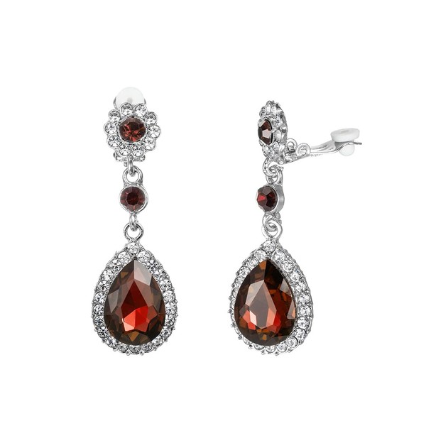 Gorgeous Austrian Crystal Rhinestone Wedding Bridal Teardrop Drop Dangle Earrings