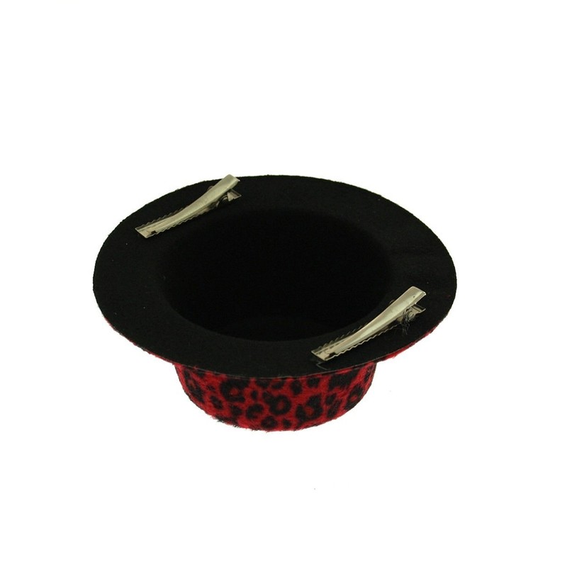 Zac's Alter Ego Leopard Print Mini Top Hat