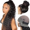 Hidden Strap 360 Deep Wave Glueless Lace Front Wigs Human
