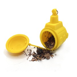 VANSUN 1PC,Submarine-Shaped Silicone Tea Infuser Strainer, Silicone Tea Bag Leaf Filter Diffuser Tea Maker Tea Infuser,Creative Food-Grade Silicone Spice Diffuser, GQ030-YEW-1P