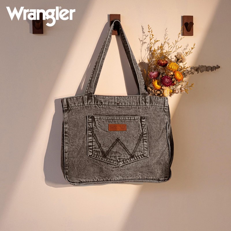 Montana West x Wrangler Denim Tote Bag for Women Large